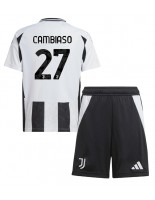 Juventus Andrea Cambiaso #27 Domácí dres pro děti 2024-25 Krátký Rukáv (+ trenýrky)